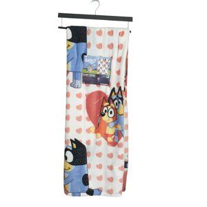 BLUEY Valentine Plush Throw BLUEY BINGO Hugging Hearts 50" x 70"